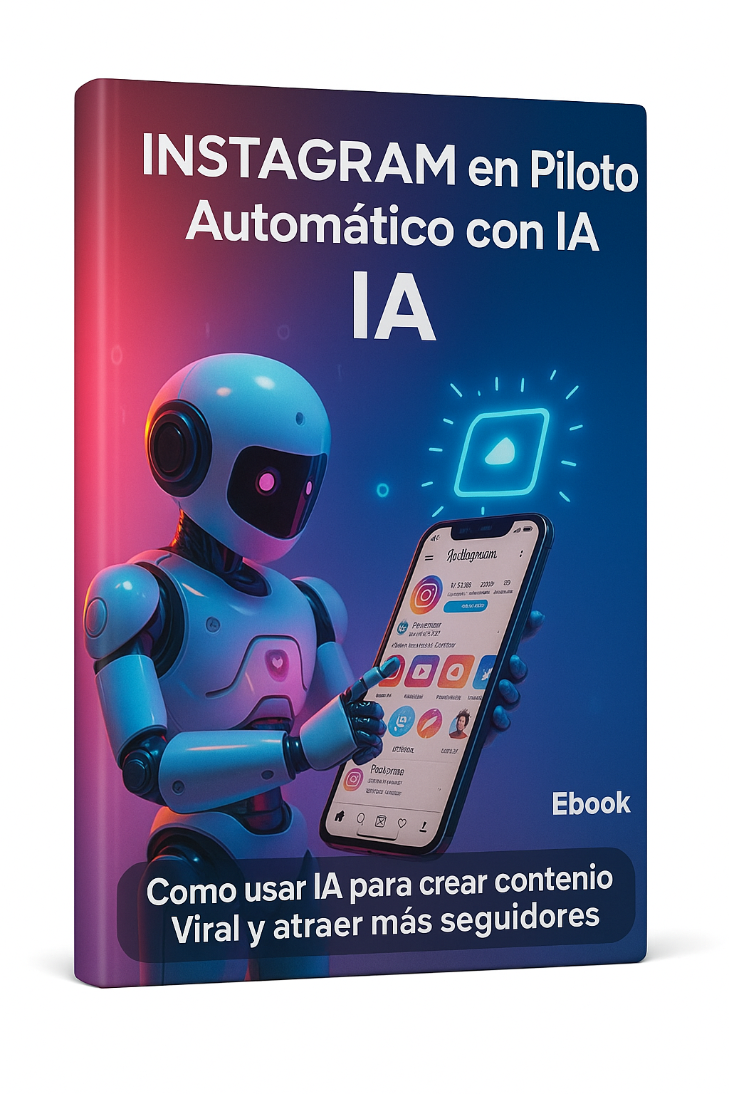 Mockup del Ebook Instagram IA